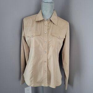 Buffalo David Bitton Tan Snap Front Western Shirt